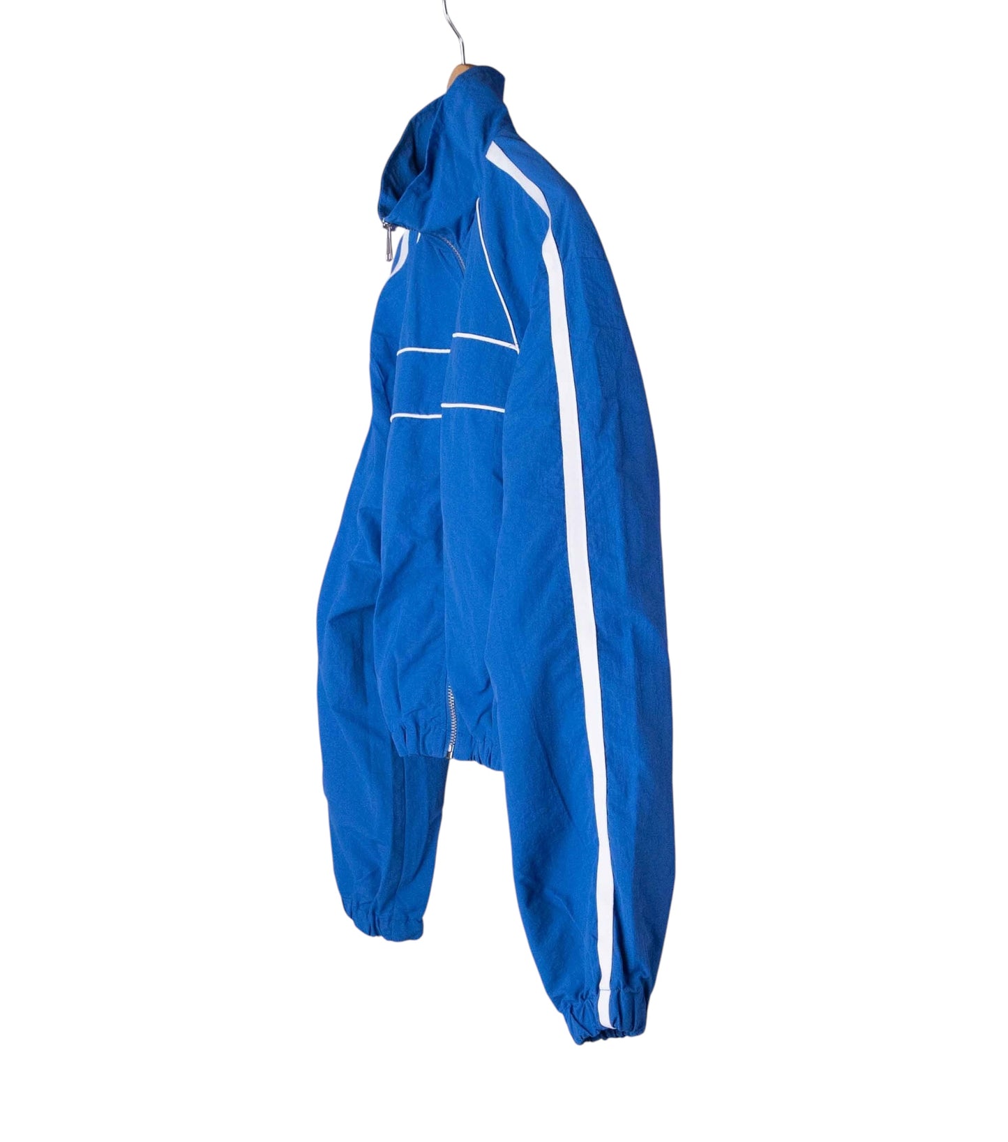 Retro Sport Cropped Track Jacket - Blue