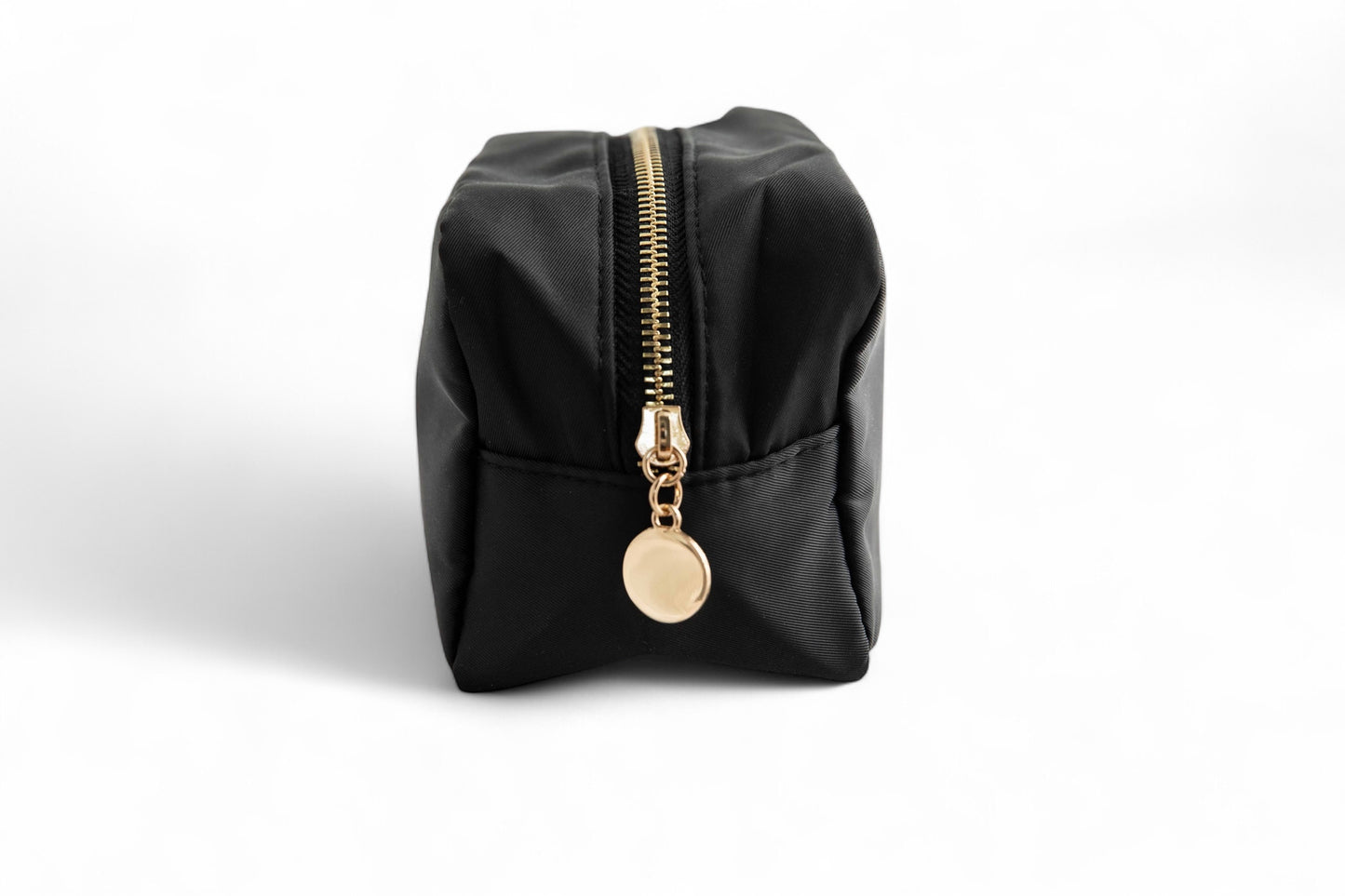 Emma Round Zippered Nylon Cosmetic Bag