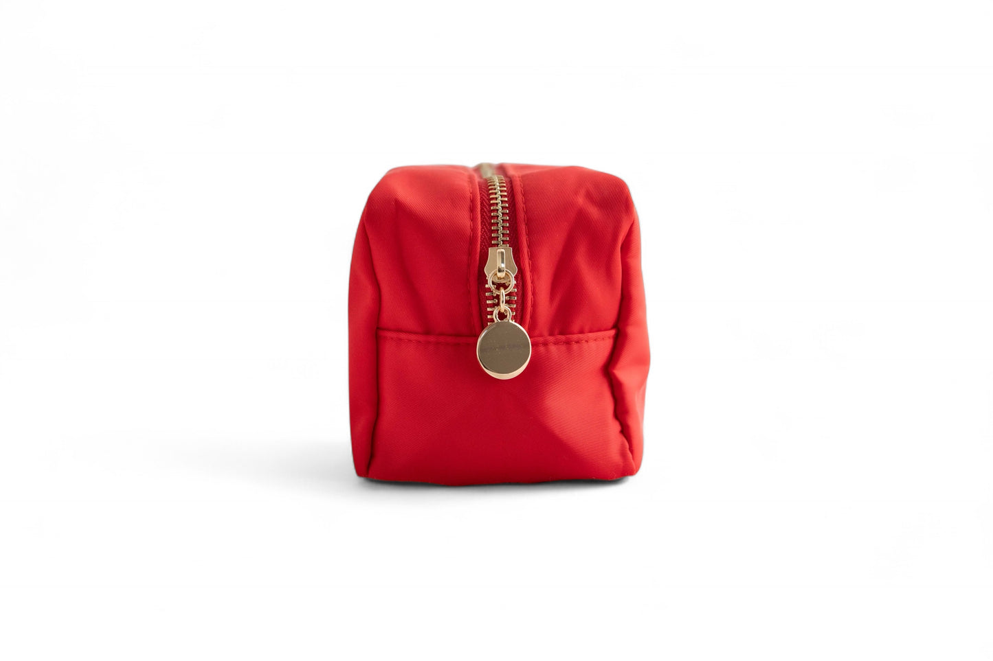 Emma Round Zippered Nylon Cosmetic Bag