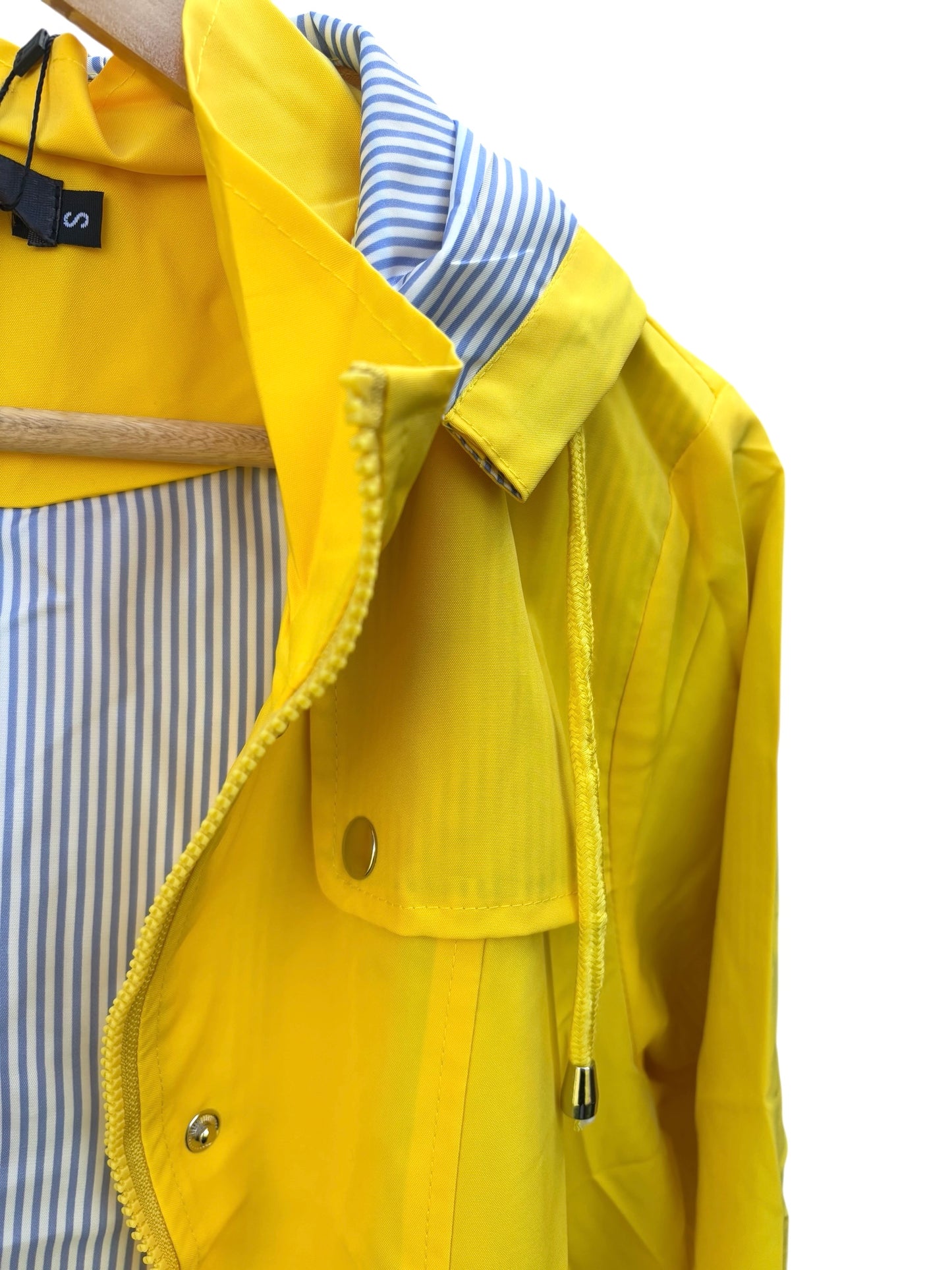 Lightweight Hooded Raincoat in Yellow - By Bloggerlove