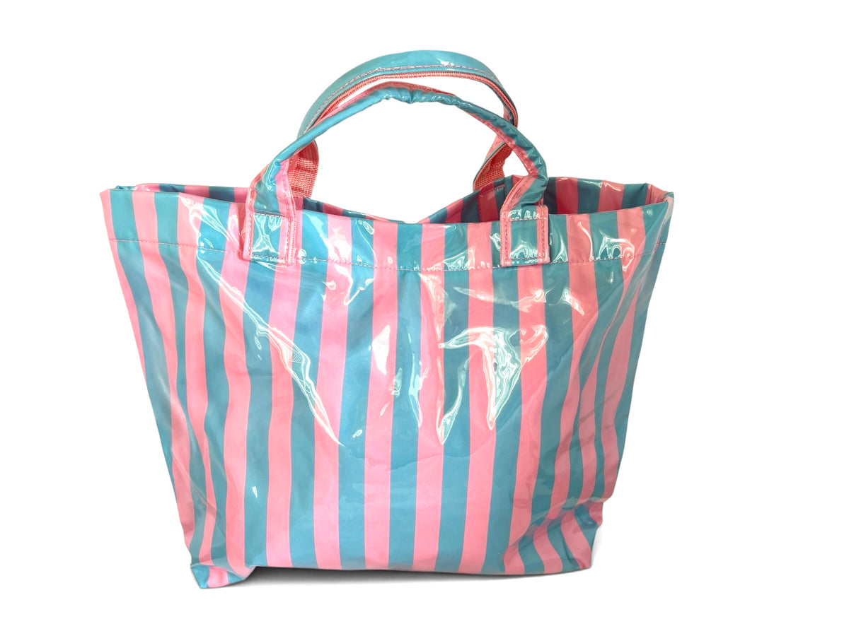 Vinyl Stripe Tote