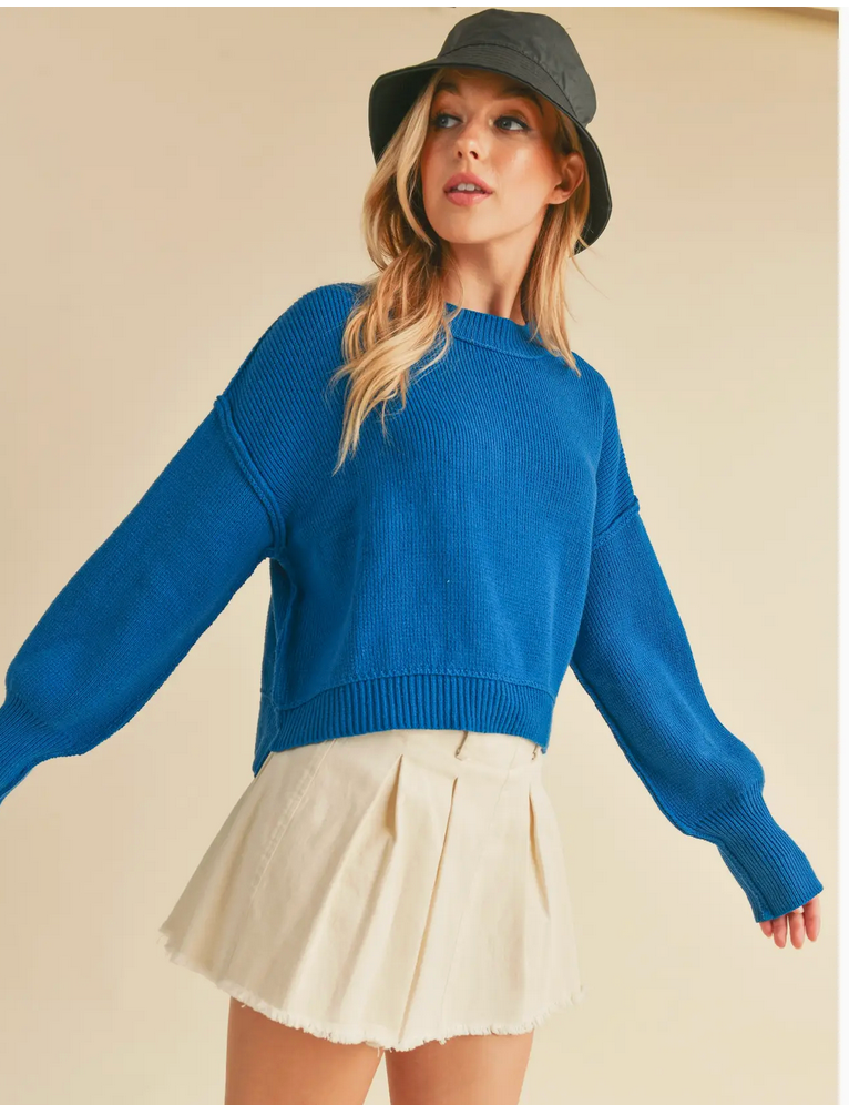 Regina Sweater - Cobalt By: AEMI & CO