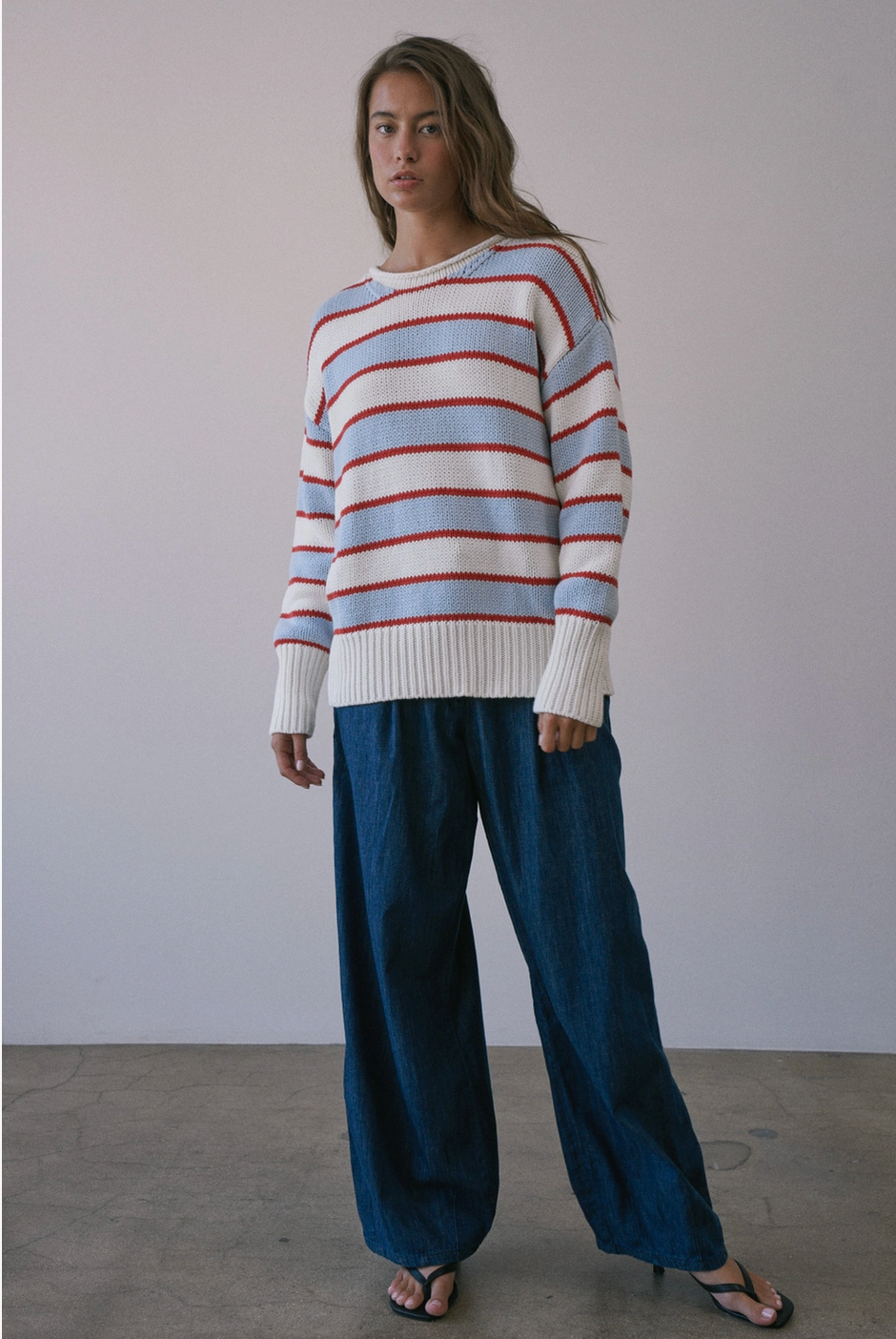 Frankie Striped Rollneck Sweater By: Creamon