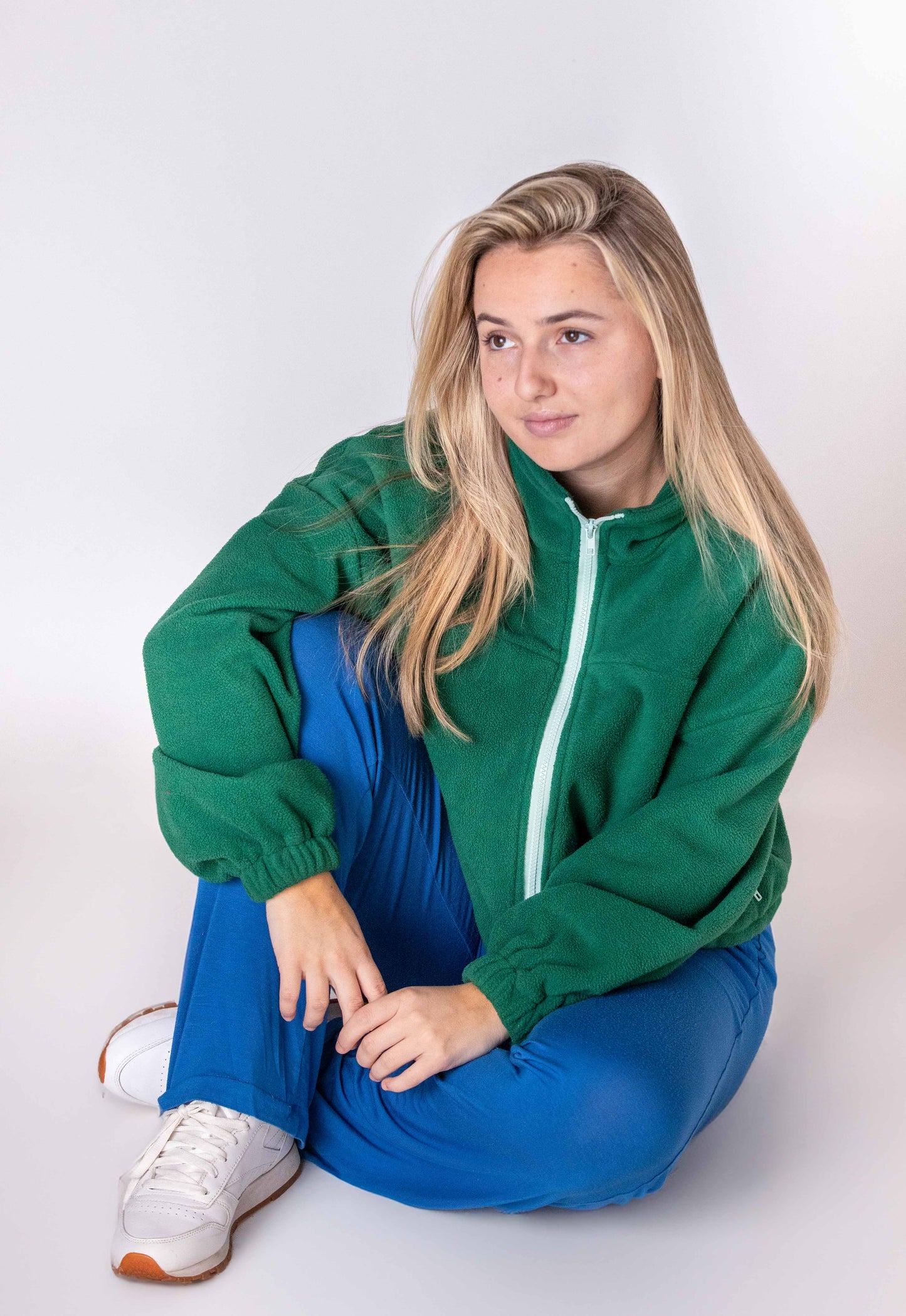 Maya Fleece Jacket- Green By: Papermoon