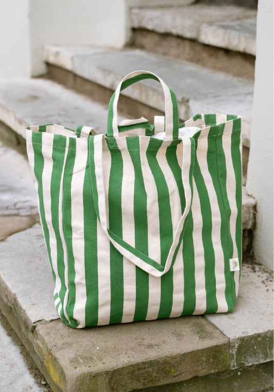 Striped Tote Bag - Orginal GREEN