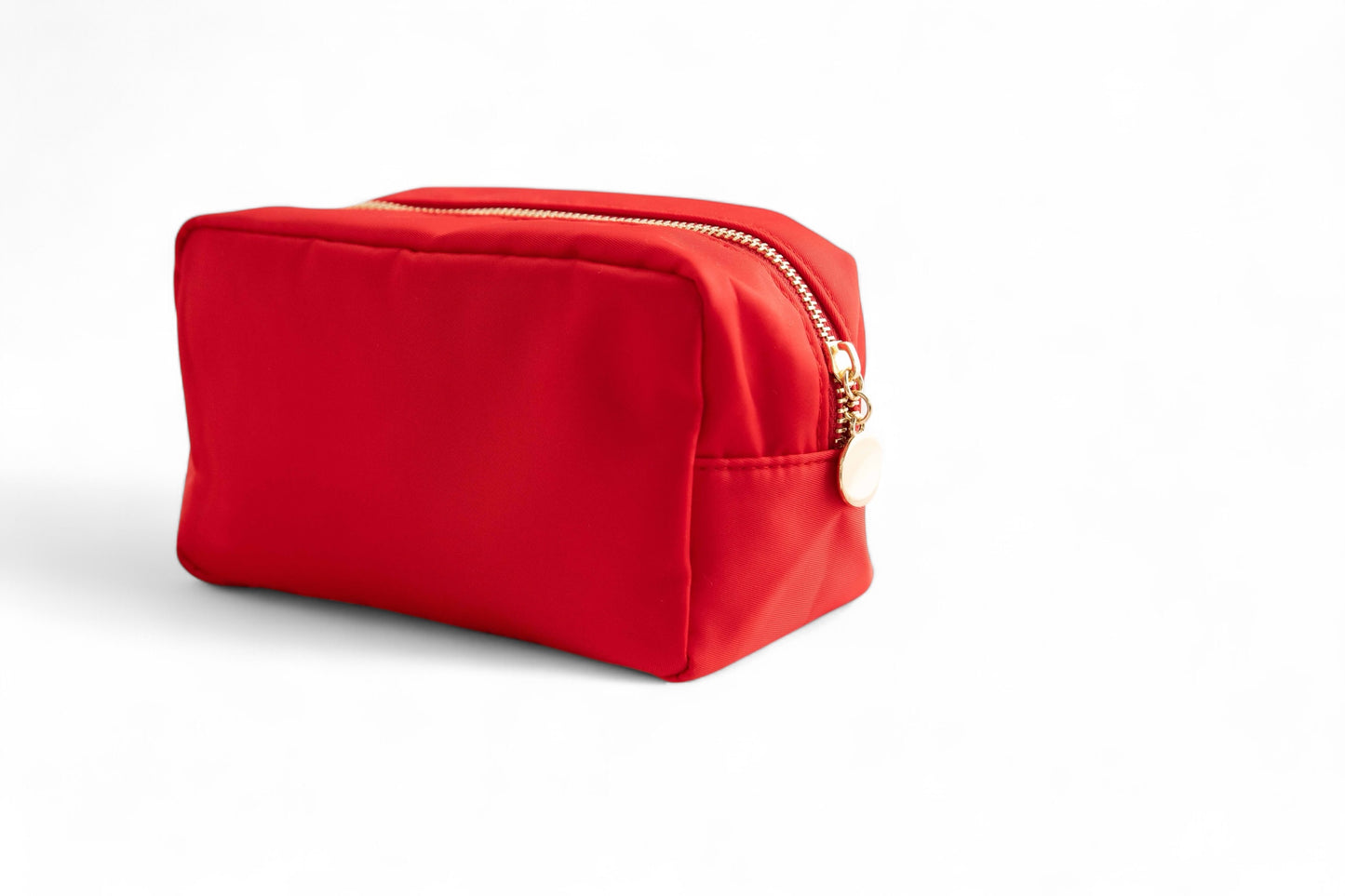 Emma Round Zippered Nylon Cosmetic Bag