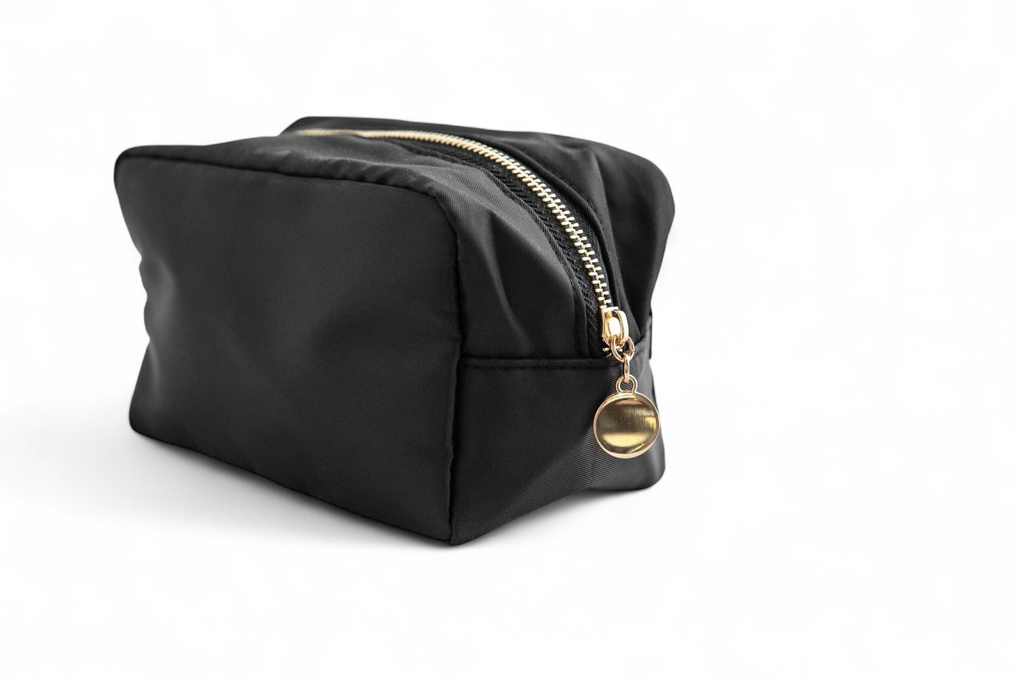 Emma Round Zippered Nylon Cosmetic Bag