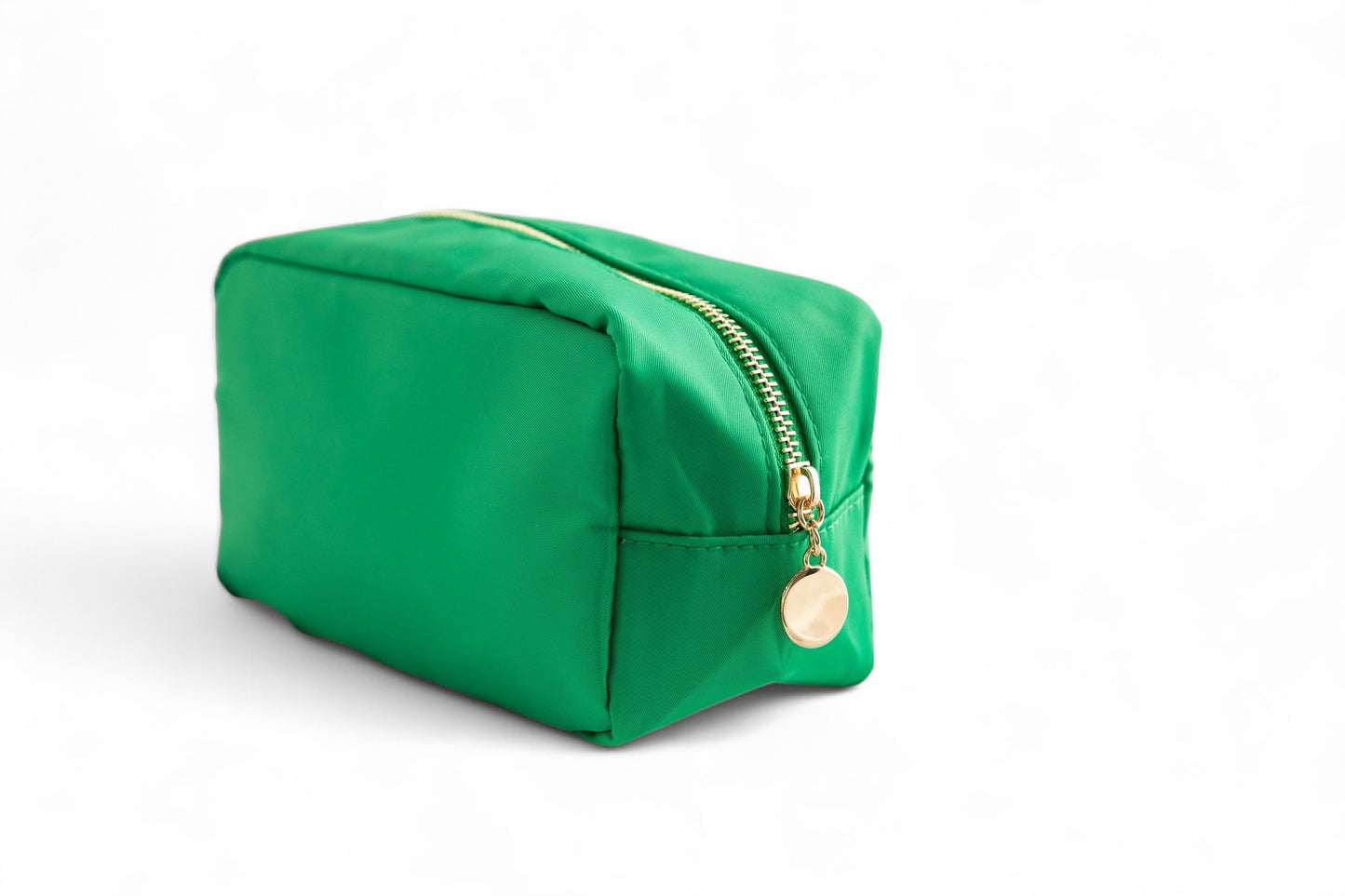 Emma Round Zippered Nylon Cosmetic Bag