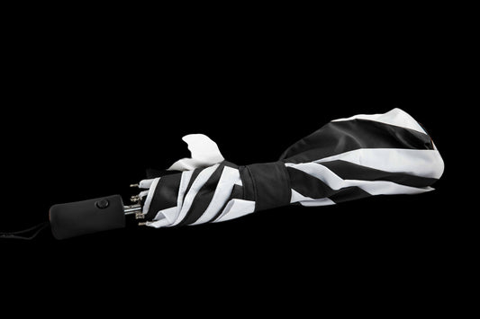 Umbrella - Black & White Stripe:  By Strombergbrand