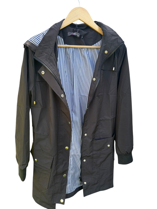 Lightweight Hooded Raincoat in Black - By Bloggerlove
