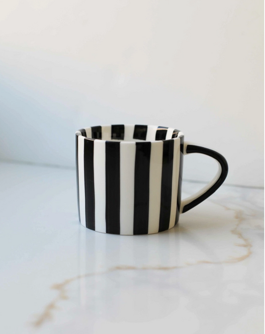 Striped Mug - Black & White