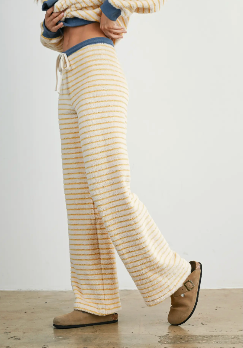 Drawstring Bobbi Stripe Pants - by: BUTTERMELON