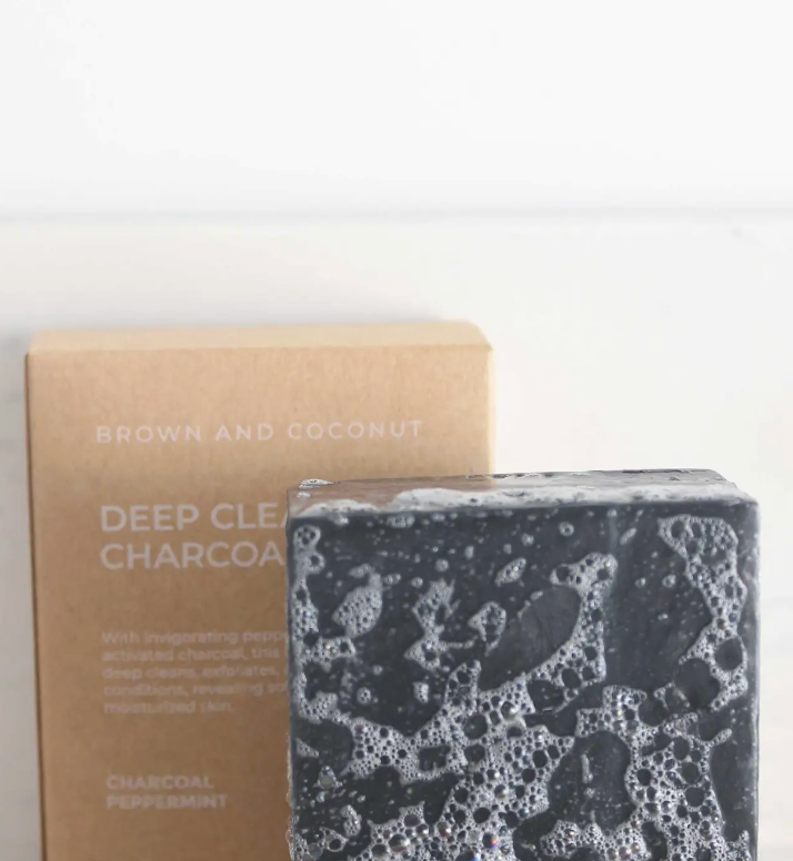 Deep Cleansing Charcoal Soap By: Brown & Coconut Co.