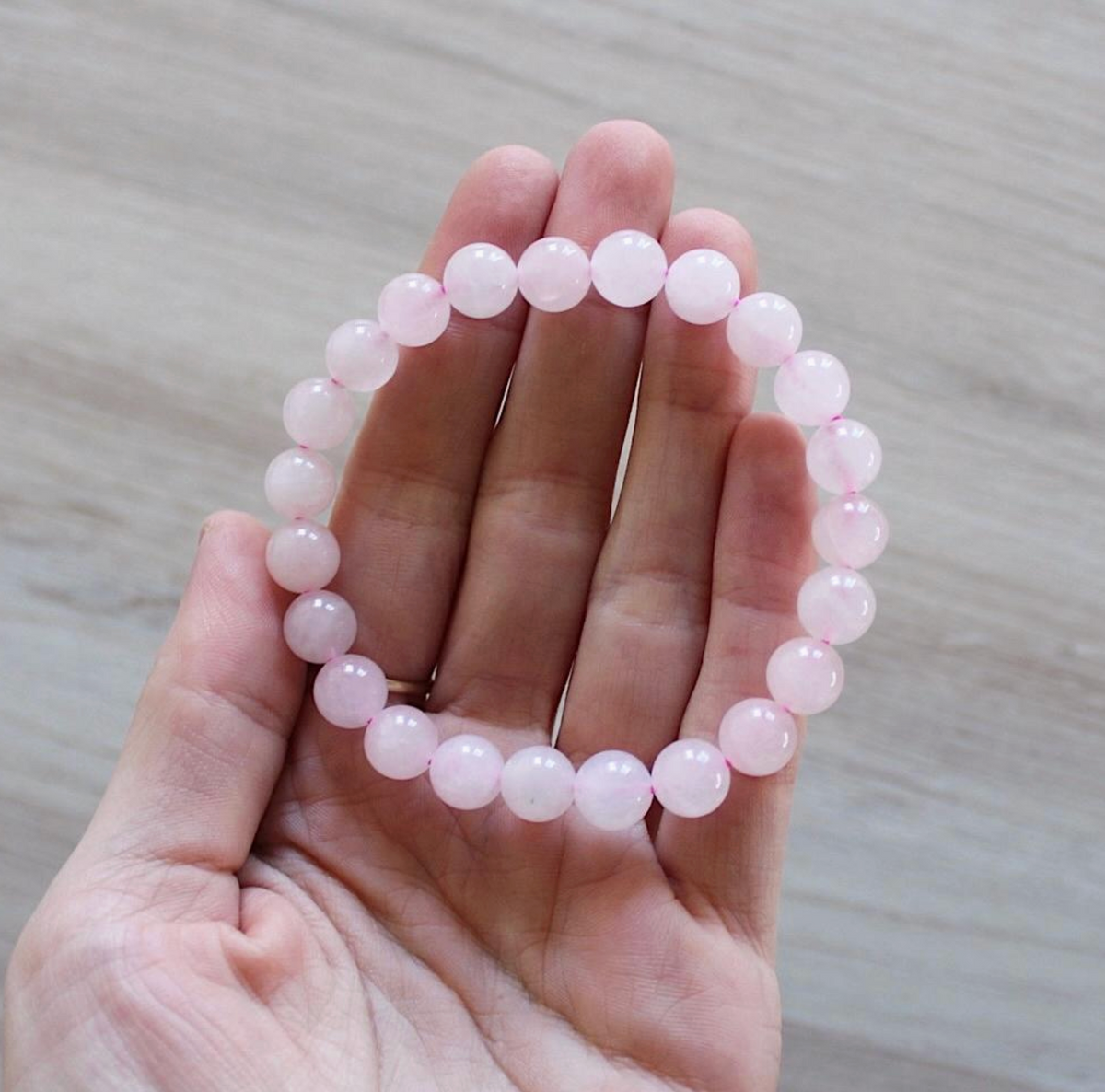 Stone Bracelet - Rose Quarz By: Pebble House