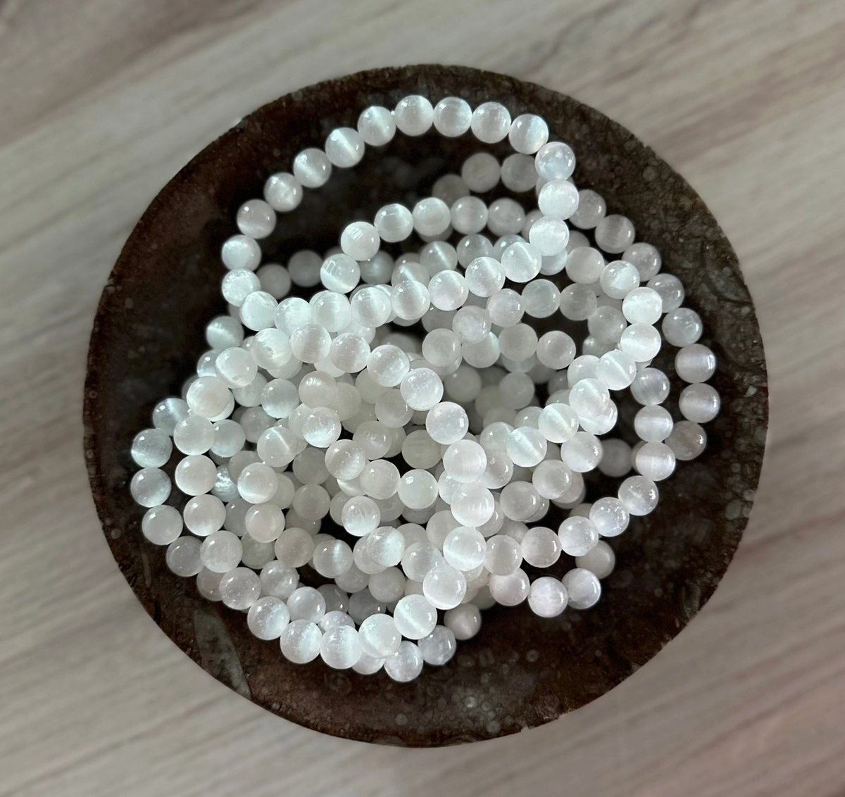 Stone Bracelet - Selenite By: Pebble House