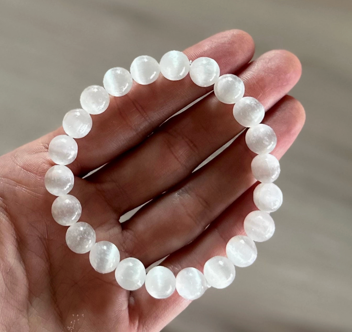 Stone Bracelet - Selenite By: Pebble House