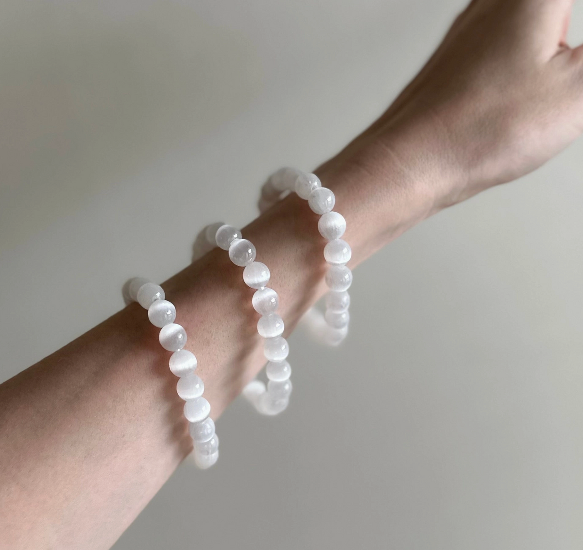 Stone Bracelet - Selenite By: Pebble House