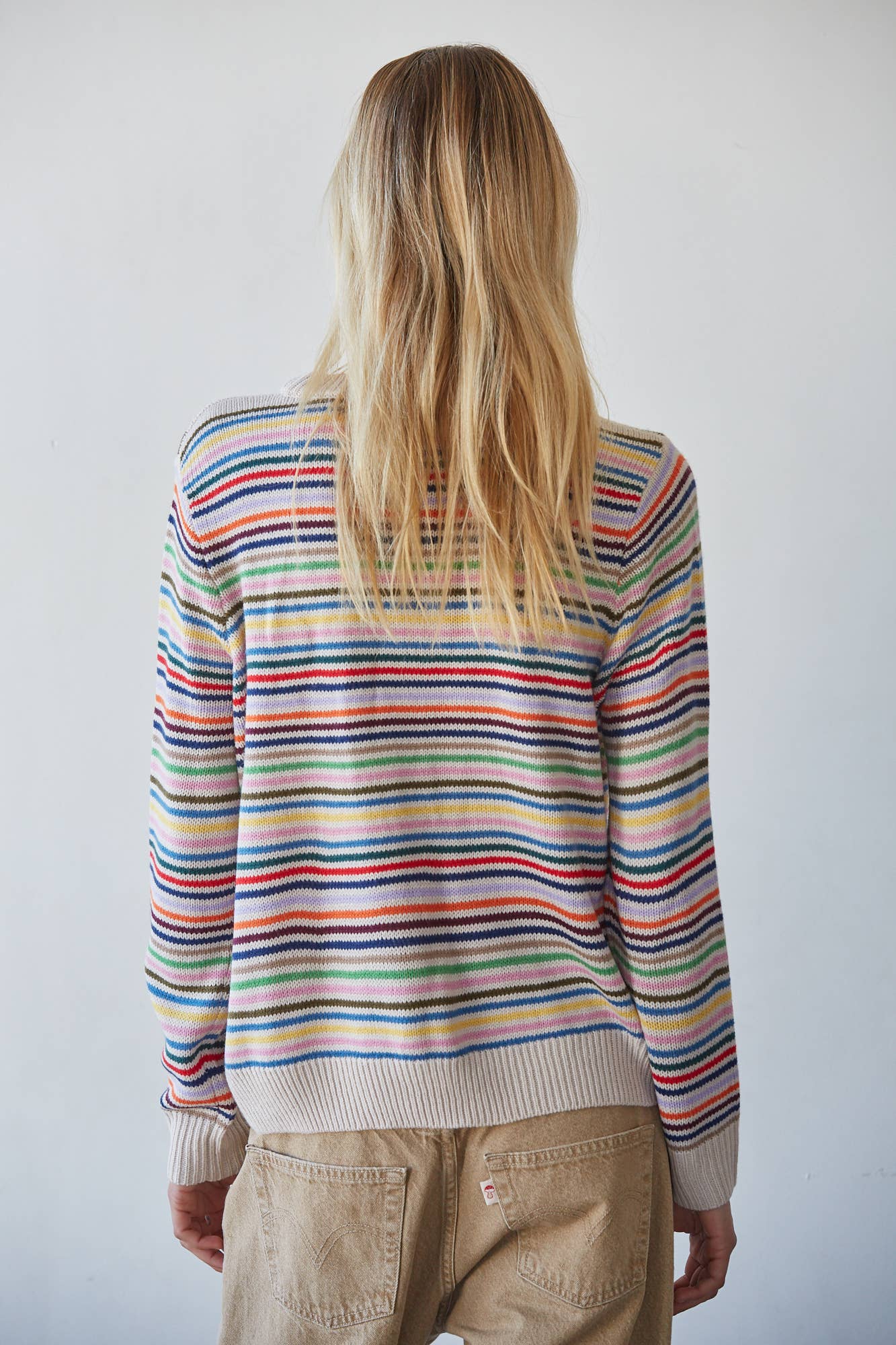 Multi Color Stripe Sweater - By Together